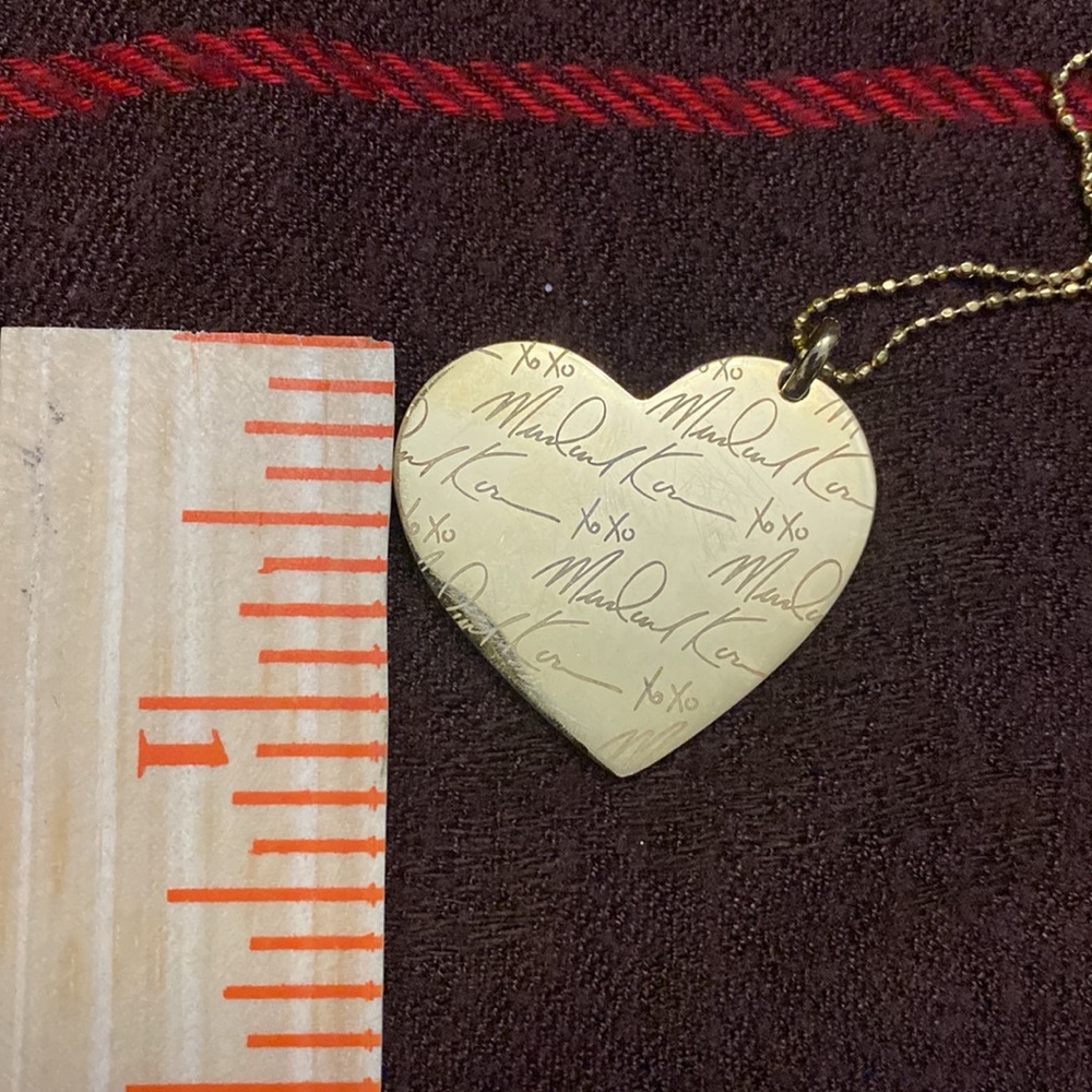 Golden MK Signature Heart Necklace - Picture 8 of 8